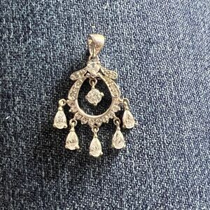 Elegant Silver Pendant with Crystal Accents